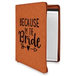 Bride / Wedding Quotes and Sayings Leatherette Zipper Portfolio with Notepad (Personalized)