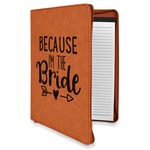 Bride / Wedding Quotes and Sayings Leatherette Zipper Portfolio with Notepad