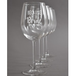 Bride / Wedding Quotes and Sayings Wine Glasses (Set of 4)