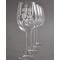 Bride / Wedding Quotes and Sayings Engraved Wine Glasses Set of 4 - Front View
