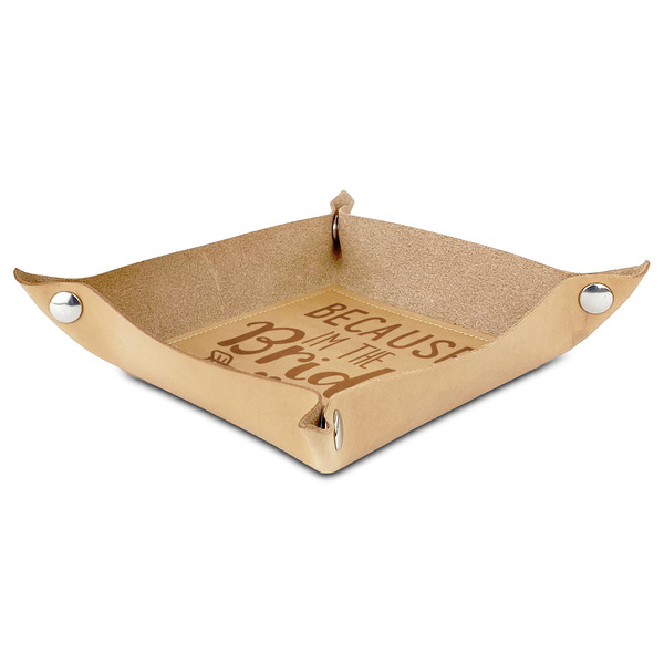 Bride / Wedding Quotes and Sayings Genuine Leather Valet Trays - ANGLE (folded)