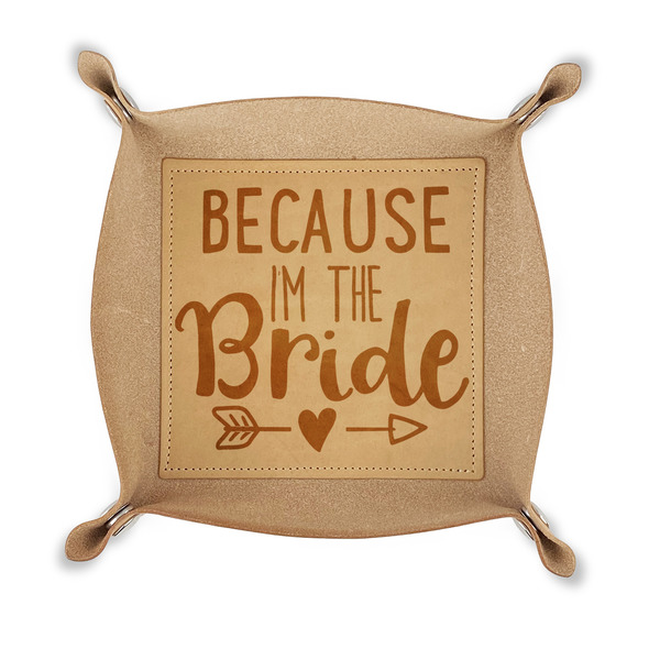 Custom Bride / Wedding Quotes and Sayings Genuine Leather Valet Tray
