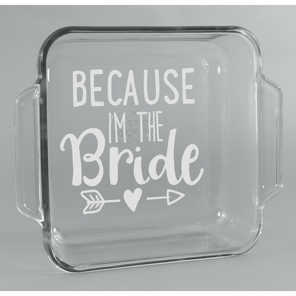 Custom Bride / Wedding Quotes and Sayings Glass Cake Dish - 8in x 8in