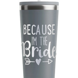 Bride / Wedding Quotes and Sayings RTIC Everyday Tumbler with Straw - 28oz - Grey - Single-Sided