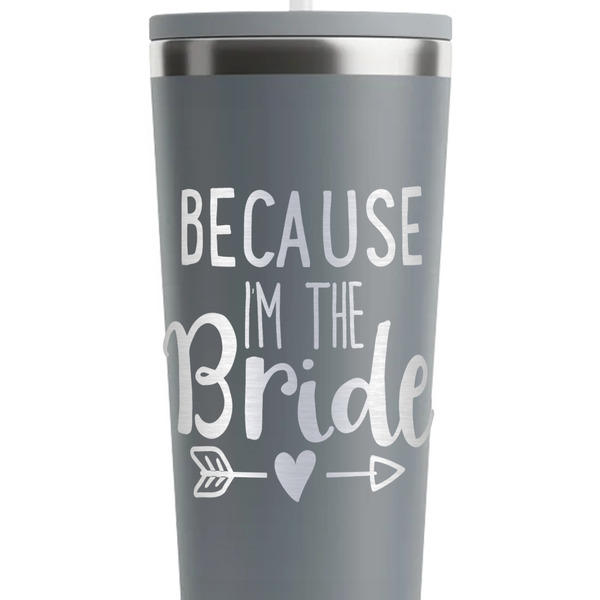 Bride / Wedding Quotes and Sayings Grey RTIC Everyday Tumbler - 28 oz. - Close Up