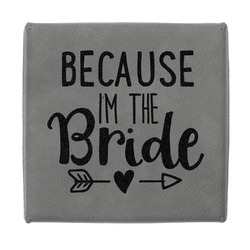 Bride / Wedding Quotes and Sayings Jewelry Gift Box - Engraved Leather Lid