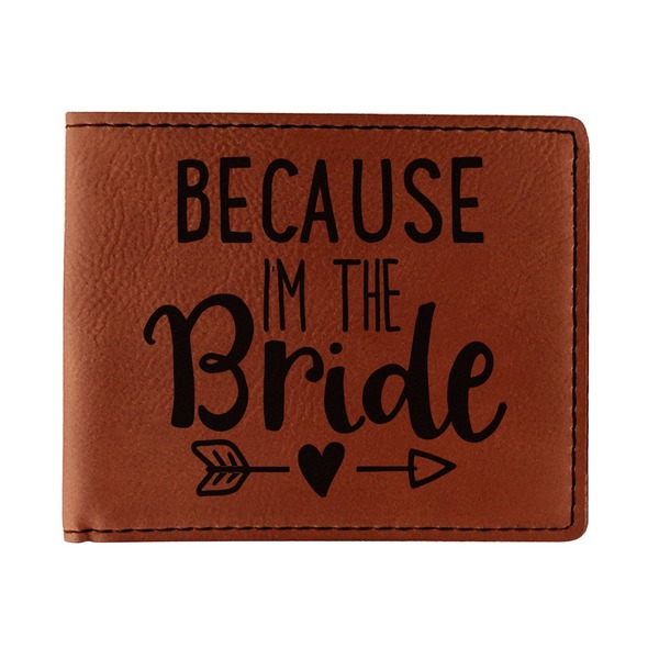 Custom Bride / Wedding Quotes and Sayings Leatherette Bifold Wallet - Single Sided