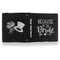 Bride / Wedding Quotes and Sayings Leather Binder - 1" - Black- Back Spine Front View