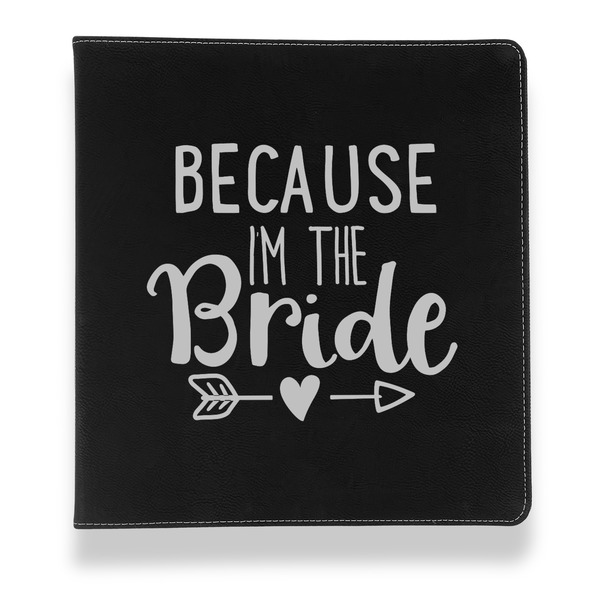 Custom Bride / Wedding Quotes and Sayings Leather Binder - 1" - Black