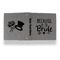 Bride / Wedding Quotes and Sayings Leather Binder - 1" - Grey - Back Spine Front View