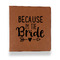 Bride / Wedding Quotes and Sayings Leather Binder - 1" - Rawhide
