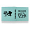Bride / Wedding Quotes and Sayings Leather Binder - 1" - Teal - Back Spine Front View