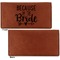 Bride / Wedding Quotes and Sayings Leather Checkbook Holder Front and Back Single Sided - Apvl