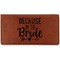 Bride / Wedding Quotes and Sayings Leather Checkbook Holder - Main