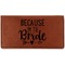 Bride / Wedding Quotes and Sayings Leatherette Checkbook Holder