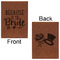 Bride / Wedding Quotes and Sayings Leatherette Journals - Large - Double Sided - Front & Back View