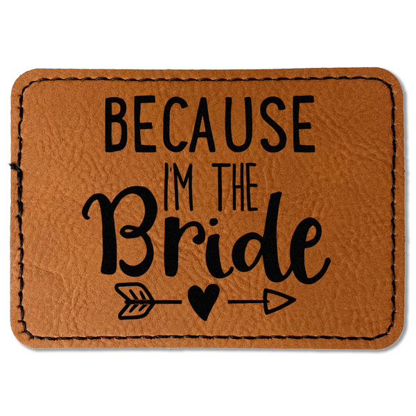 Custom Bride / Wedding Quotes and Sayings Faux Leather Iron On Patch - Rectangle