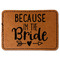 Bride / Wedding Quotes and Sayings Faux Leather Iron On Patch - Rectangle