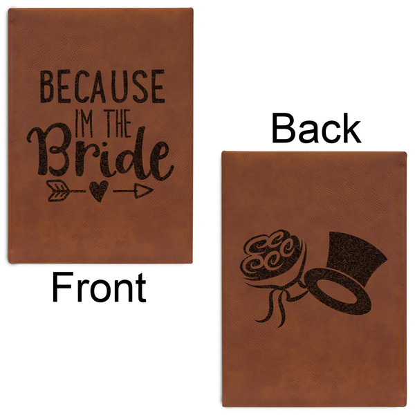 Bride / Wedding Quotes and Sayings Leatherette Sketchbooks - Large - Double Sided - Front & Back View