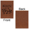Bride / Wedding Quotes and Sayings Leatherette Sketchbooks - Large - Single Sided - Front & Back View