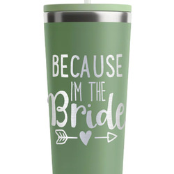 Bride / Wedding Quotes and Sayings RTIC Everyday Tumbler with Straw - 28oz - Light Green - Single-Sided