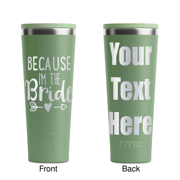 Bride / Wedding Quotes and Sayings Light Green RTIC Everyday Tumbler - 28 oz. - Front and Back
