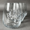 Bride / Wedding Quotes and Sayings Personalized Stemless Wine Glasses (Set of 4)
