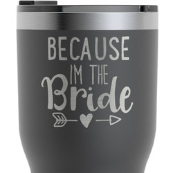 Bride / Wedding Quotes and Sayings RTIC Tumbler - Black - Engraved Front & Back (Personalized)