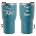 Bride / Wedding Quotes and Sayings RTIC Tumbler - Dark Teal - Laser Engraved - Double-Sided