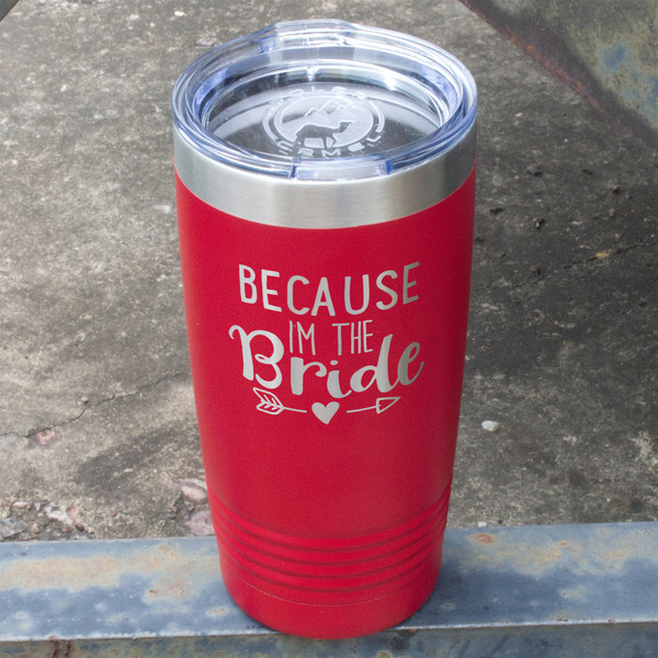 Bride / Wedding Quotes and Sayings Red Polar Camel Tumbler - 20oz - Angled