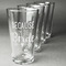 Bride / Wedding Quotes and Sayings Set of Four Engraved Pint Glasses - Set View