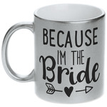 Bride / Wedding Quotes and Sayings Metallic Silver Mug