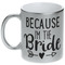Bride / Wedding Quotes and Sayings Metallic Silver Mug