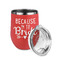 Bride / Wedding Quotes and Sayings Stainless Wine Tumblers - Coral - Single Sided - Alt View