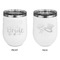 Bride / Wedding Quotes and Sayings Stainless Wine Tumblers - White - Double Sided - Approval