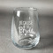 Bride / Wedding Quotes and Sayings Stemless Wine Glass - Front/Approval