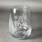 Bride / Wedding Quotes and Sayings Stemless Wine Glass - Engraved