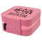 Bride / Wedding Quotes and Sayings Travel Jewelry Boxes - Leather - Pink - View from Rear