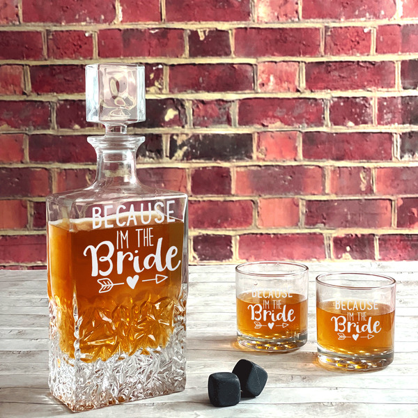 Bride / Wedding Quotes and Sayings Whiskey Decanters - 26oz Rect - LIFESTYLE