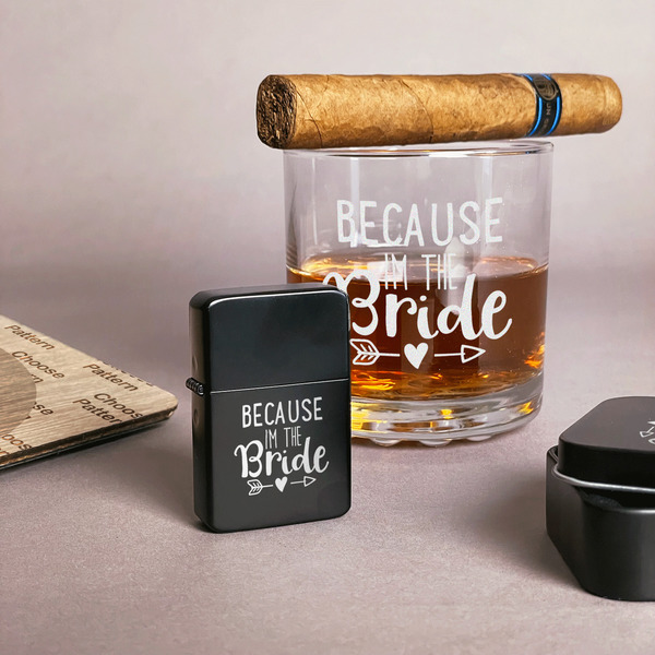 Bride / Wedding Quotes and Sayings Windproof Lighters - Black - In Context