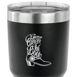 Fighting Cancer Quotes and Sayings 30 oz Stainless Steel Tumbler - Black - Double Sided