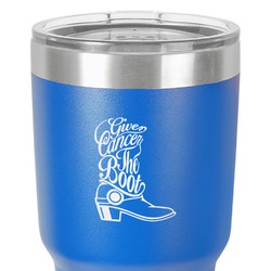 Fighting Cancer Quotes and Sayings 30 oz Stainless Steel Tumbler - Royal Blue - Double-Sided