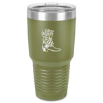 Fighting Cancer Quotes and Sayings 30 oz Stainless Steel Tumbler - Olive - Single-Sided