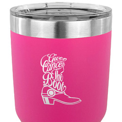 Fighting Cancer Quotes and Sayings 30 oz Stainless Steel Tumbler - Pink - Double Sided