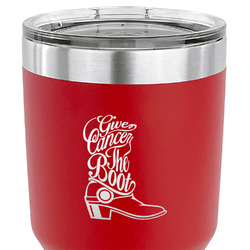 Fighting Cancer Quotes and Sayings 30 oz Stainless Steel Tumbler - Red - Double Sided