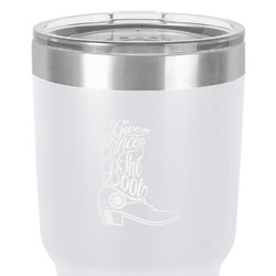 Fighting Cancer Quotes and Sayings 30 oz Stainless Steel Tumbler - White - Double-Sided