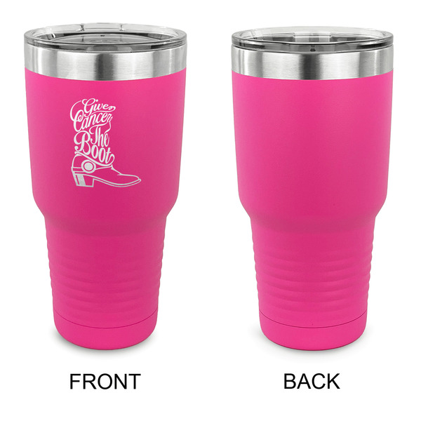 Fighting Cancer Quotes and Sayings 30 oz Stainless Steel Ringneck Tumblers - Pink - Single Sided - APPROVAL
