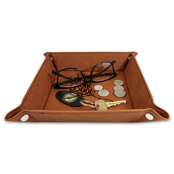 Fighting Cancer Quotes and Sayings 9" x 9" Leatherette Snap Up Tray - STYLED