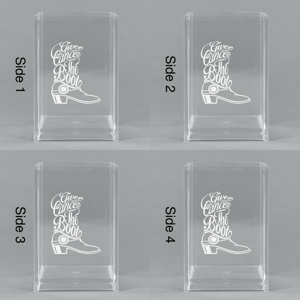 Fighting Cancer Quotes and Sayings Acrylic Pen Holder - All Sides