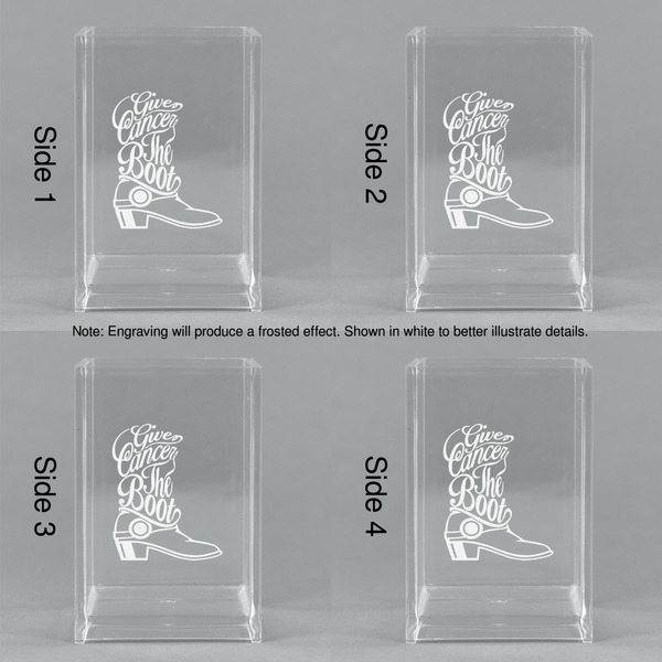 Fighting Cancer Quotes and Sayings Acrylic Pen Holder - All Sides